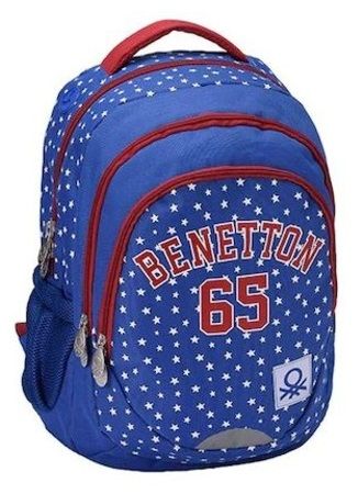 Benetton Üç Bölmeli Mavi Sırt Çantası 84784