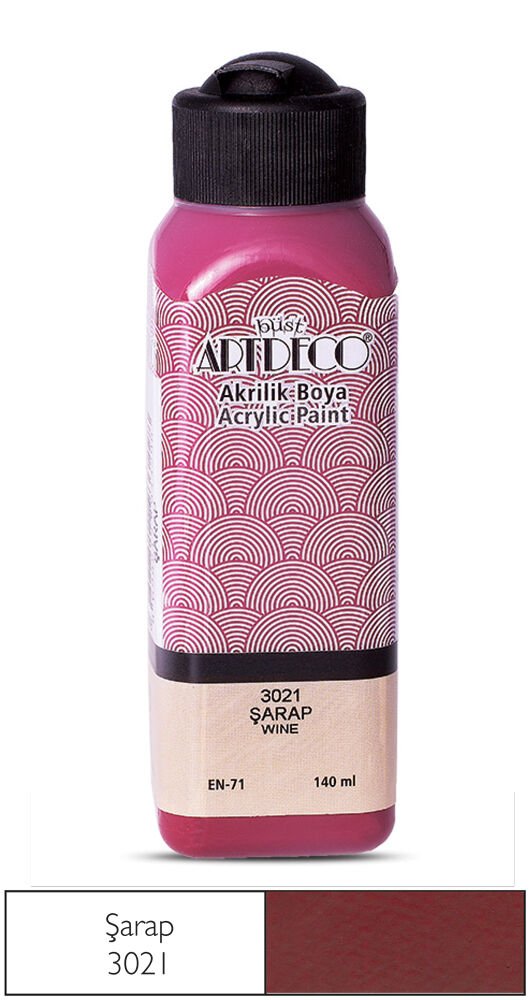 Artdeco Akrilik Boya 140ml Şarap 3021