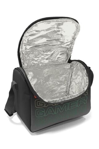 Siyah Gri Gamer Desenli 3’lü Okul Çanta Seti SET0123640