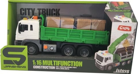 CTOYS Işıklı Ve Sesli Taşıyıcı Kamyon Yeşil JS118A