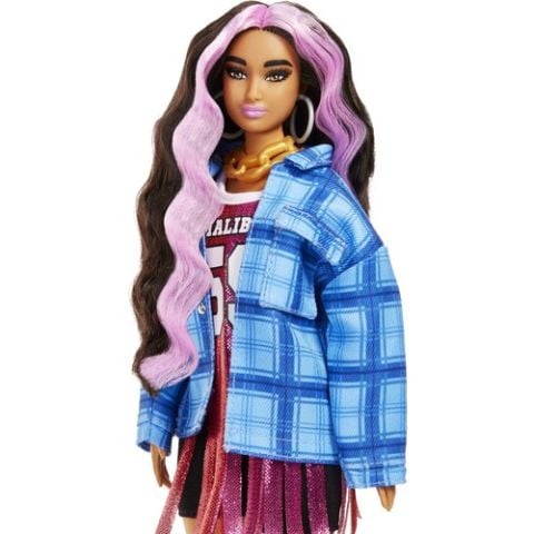 Barbie Extra - Ekose Ceketli Bebek, Hayvan Dostu Corgi Cinsi Köpek, 3 Yaş ve Üzeri HDJ46