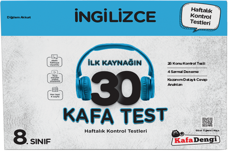 Kafa Dengi Yayınları 8. Sınıf İngilizce 30 Kafa Test