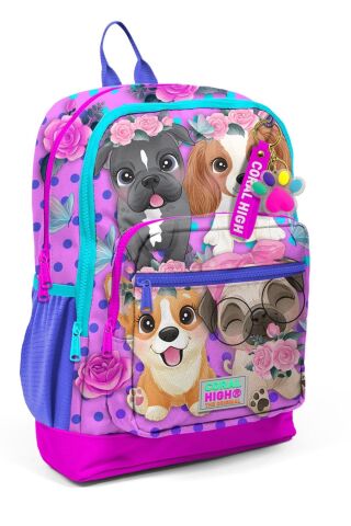Kids Pembe Köpek Desenli Okul Sırt Çanta Seti 23750