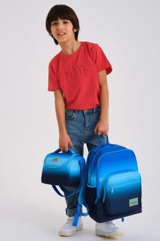 Kids Lacivert Mavi Renk Geçişli 3’lü Okul Çanta Seti SET0123745