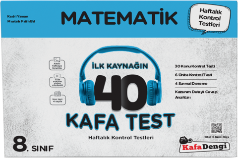 Kafa Dengi Yayınları 8. Sınıf Matematik 40 Kafa Test