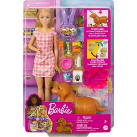 Bernam Barbie ve Yeni Doğan Köpekler Oyun Seti, Barbie ve Hayvanları