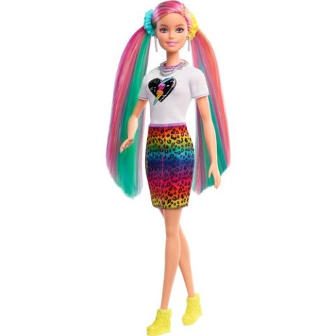 Barbie Barbie, Leopar Desenli Saçlar Bebeği GRN81