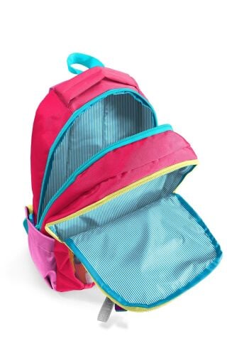 Kids Pembe Neon Mercan Fashion Girl Desenli 3 lü Okul Çanta Seti SET0123669