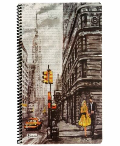 Keskin Color Street A4 Plastik Kapak 80 Yaprak Kareli Spiralli Hafif Defter