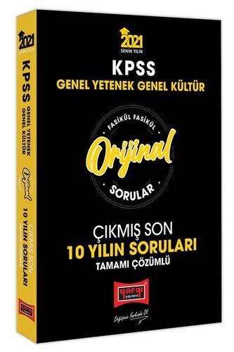 Yargı Yayınları 2021 KPSS Genel Yetenek Genel Kültür Orijinal Sorular Fasikül Tamamı Çözümlü Çıkmış Son 10 Yılın Soruları