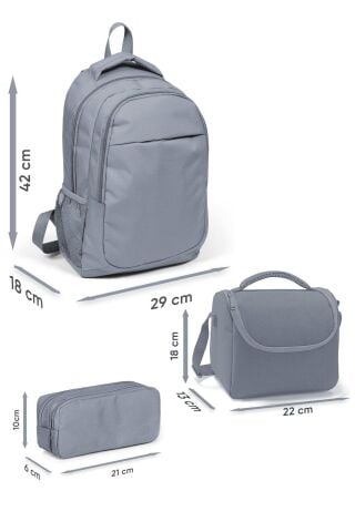 Kids Siyah Aslan Desenli 3 lü Okul Çanta Seti SET0123671
