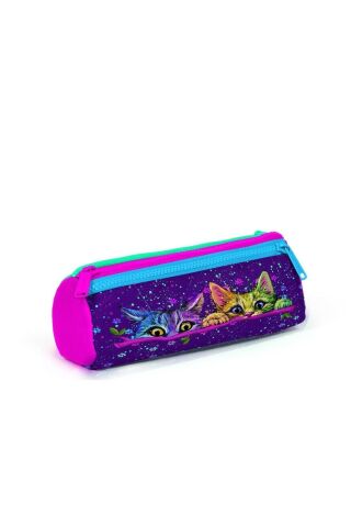 Kids Mor Pembe Kedi Desenli 3’lü Okul Çanta Seti SET0123732