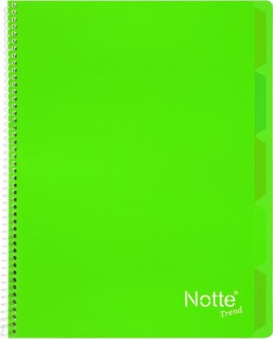 Notte Trend Plastik Kapak A4 40 Yaprak Çizgili Spiralli Defter