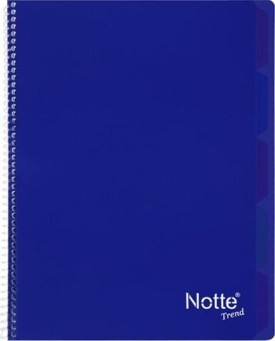 Notte Trend Plastik Kapak A4 40 Yaprak Kareli Spiralli Defter