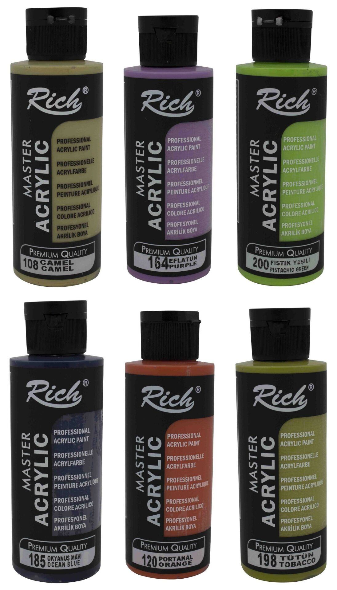 Rich 120cc Akrilik Boya Karışık Renk Seti