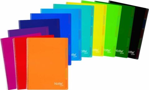 Notte Trend Plastik Kapak A4 80 Yaprak Çizgili  Spiralli Defter