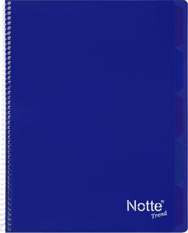 Notte Trend Plastik Kapak A4 80 Yaprak Çizgili  Spiralli Defter