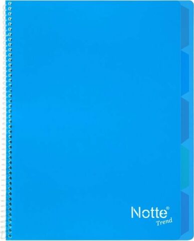 Notte Trend Plastik Kapak A4 80 Yaprak Çizgili  Spiralli Defter