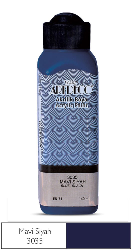 Artdeco Akrilik Boya 140ml Mavi Siyah 3035