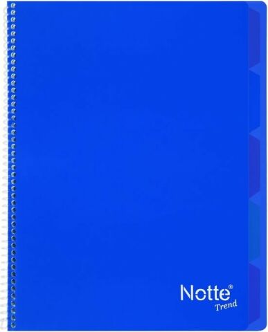 Notte Trend Plastik Kapak A4 80 Yaprak Kareli Spiralli Defter