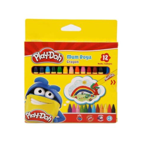 Play-doh 12 Renk Crayon Mum Boya Silinebilir Cr004