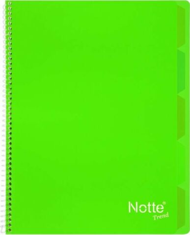 Notte Trend Plastik Kapak A4 100 Yaprak Kareli Spiralli Defter