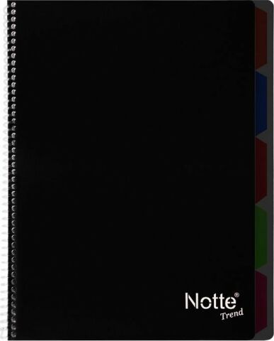 Notte Trend Plastik Kapak A4 100 Yaprak Kareli Spiralli Defter