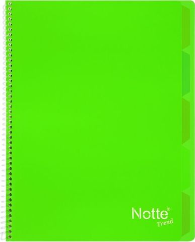 Notte Trend Plastik Kapak A4 120 Yaprak Kareli Spiralli Defter