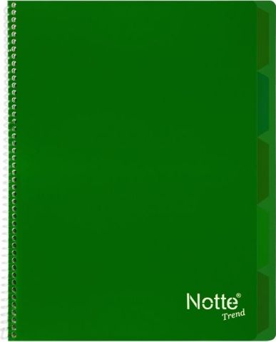 Notte Trend Plastik Kapak A4 120 Yaprak Kareli Spiralli Defter