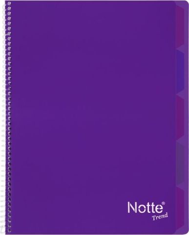 Notte Trend Plastik Kapak A4 120 Yaprak Kareli Spiralli Defter