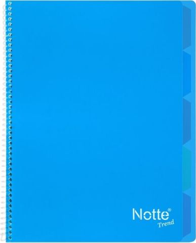 Notte Trend Plastik Kapak A4 120 Yaprak Kareli Spiralli Defter