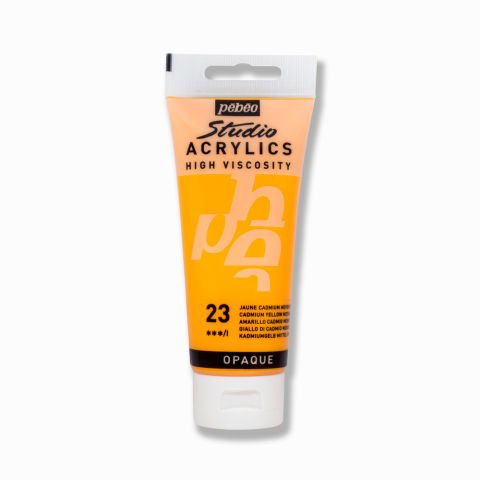 Pebeo Acrylic Studio 100 Ml 23 Cadmium Yellow Medium