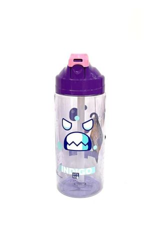 Mor Indıgo Tritan Desenli Pipetli Matara 500 Ml
