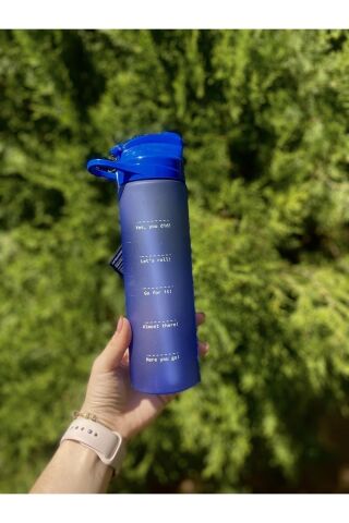 Gıpta Mavi Unbeaten Tritan Su Matarası Su Şişesi Suluk Pipetli 600 ml