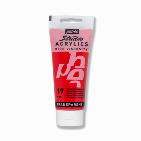 Pebeo Acrylic Studio 100 Ml 19  Transparent Vermillion