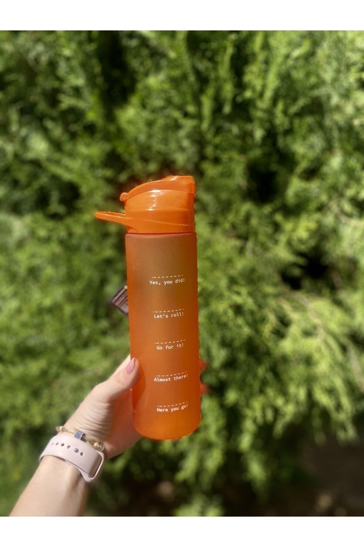 Gıpta Turuncu Unbeaten Su Matarası Su Şişesi Suluk Pipetli 600 Ml