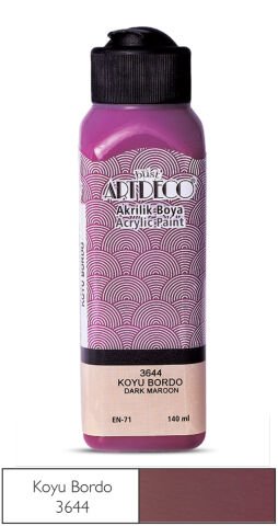 Artdeco Akrilik Boya 140ml Koyu Bordo 3644