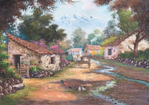 Keskin Color 48x68cm Atlı Araba 1000 Parça Puzzle