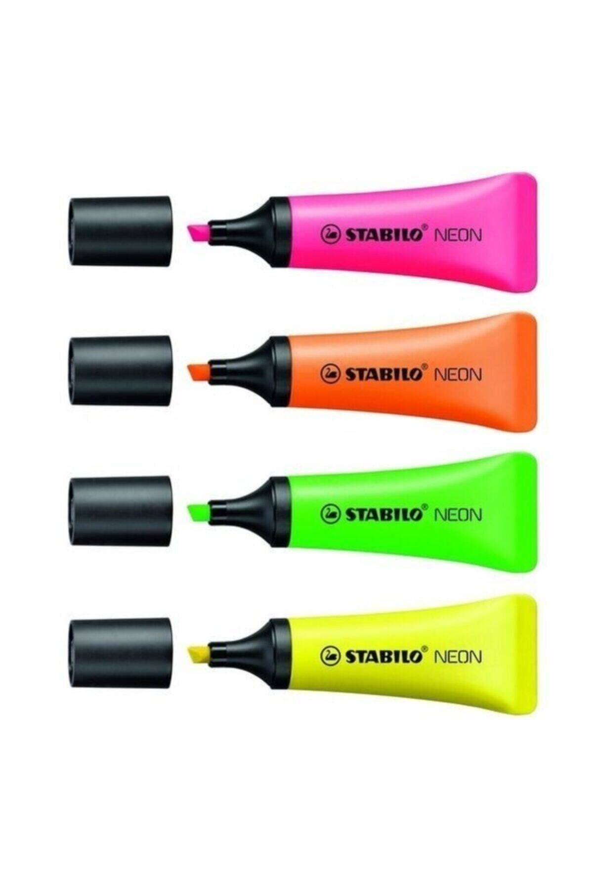 Stabılo Neon Fosforlu Kalem 4lü Set