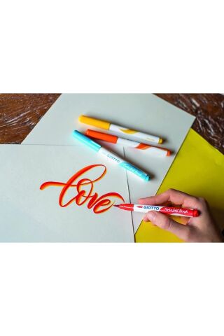 Turbo Soft Brush Marker Fırça Uçlu Kalem 10 Renk
