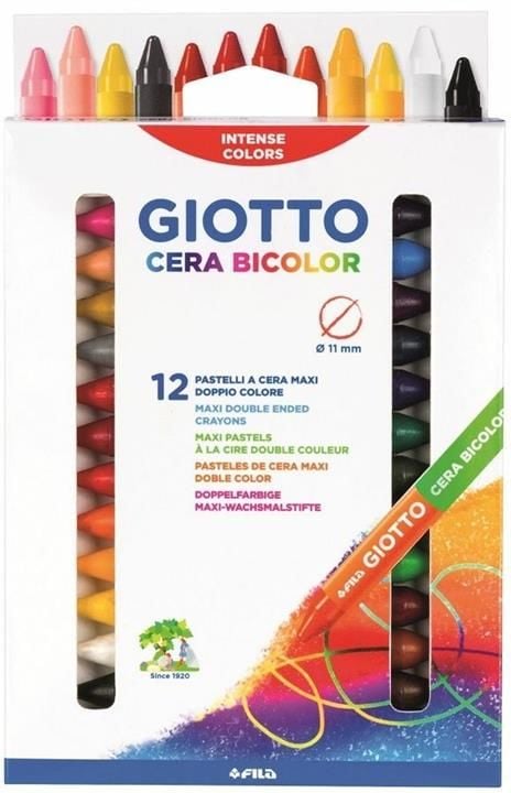 Giotto Cera Bicolor Mum Boya Kalemi Çift Taraflı 12'li Set (24 RENK)