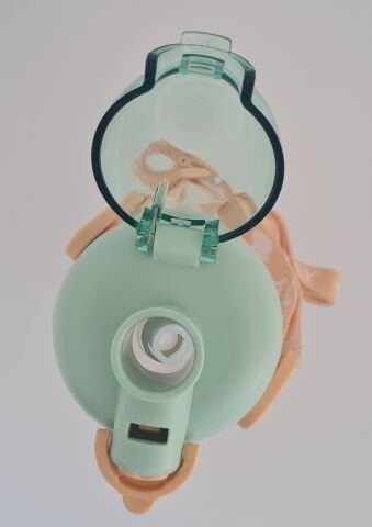 Shotay ST-7006 600ML Yeşil Tritan Pipetli Askılı Köpek Desenli Matara