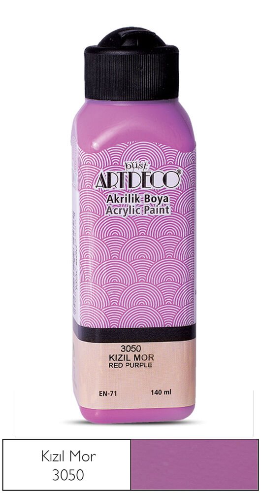Artdeco Akrilik Boya 140ml Kızıl Mor 3050