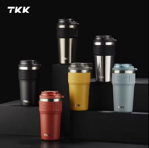 TKK 630ml Pipetli/Pipetsiz Kullanım Askılı Paslanmaz Çelik Mug (Tungsten Steel)