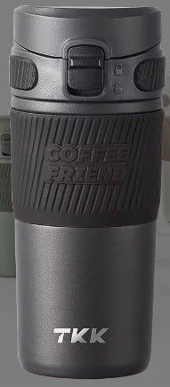 Vagonlife TKK T-2001 450ml Paslanmaz Çelik Termos Matara (Black)