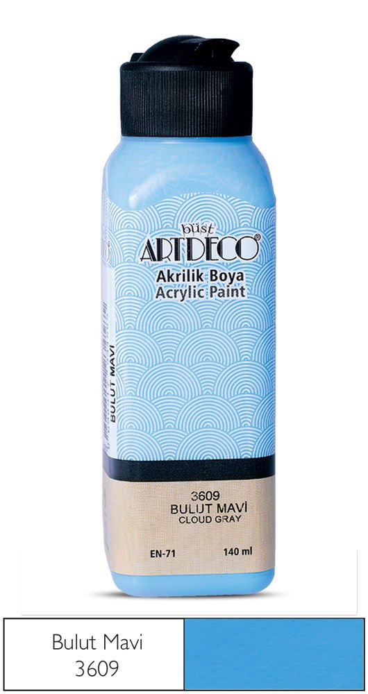 Artdeco Akrilik Boya 140ml Bulut Mavi 3609