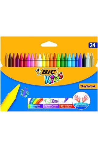 Kids Plastidecor Elleri Kirletmeyen Pastel Mum Boya 24 Renk