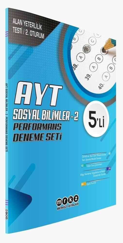 Merkez Yayınları AYT Sosyal Bilimler 2 5 li Performans Deneme Seti