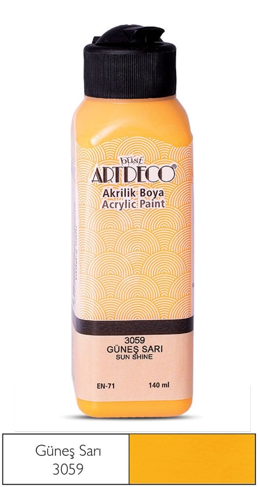 Artdeco Akrilik Boya 140ml Güneş Sarı 3059