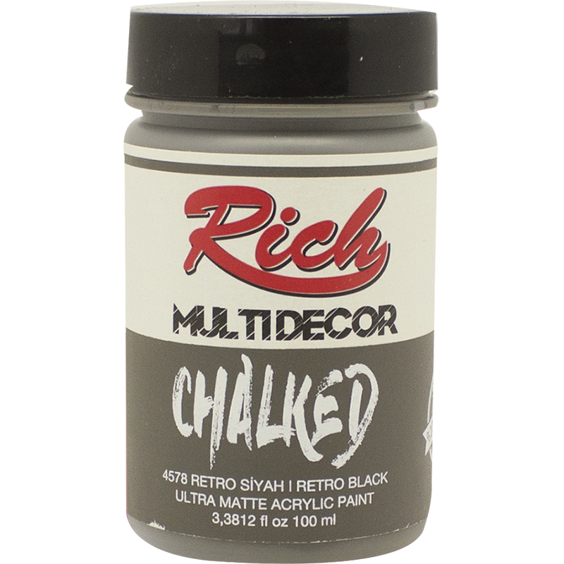 Rich Multi̇ Decor Chalked 100 Cc Retro Siyah